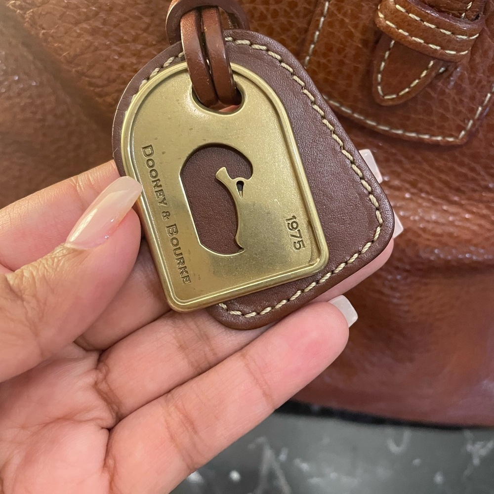 Dooney & Bourke Large Brown Leather Tote - Picture 3 of 13
